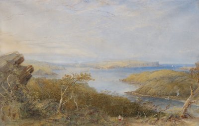 North Head von oberhalb Balmoral, Sydney Harbour von Conrad Martens